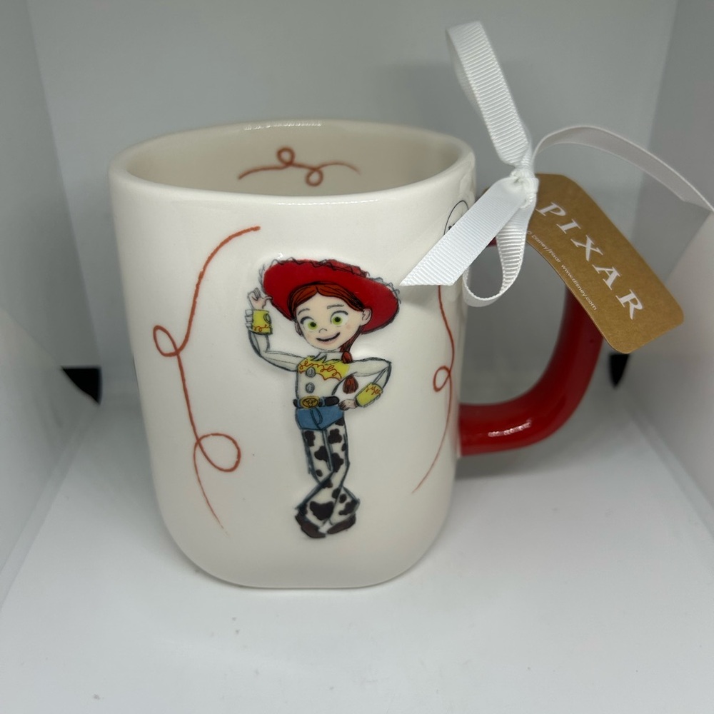 Jessie Ceramic Coffee Mug - White and Red